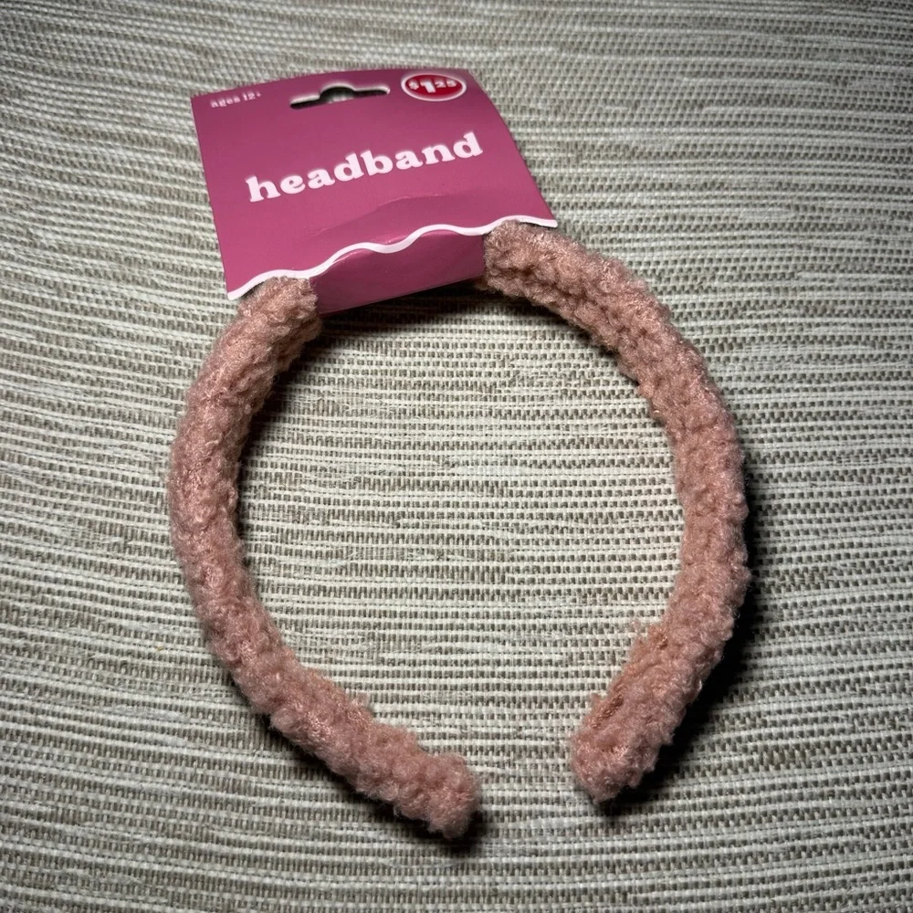 Pink Fuzzy Headband for Kids